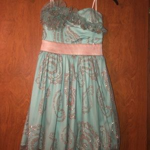 Glittery Bwear Strapless Dress